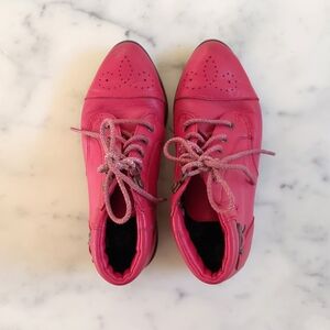 Little Capezio Red Leather Upper Boots.
